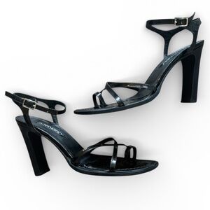 Fiorangelo Elegant Black Heel Sandals Size 39